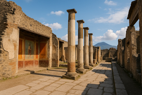 Haus in Pompeji, teilweise erhalten