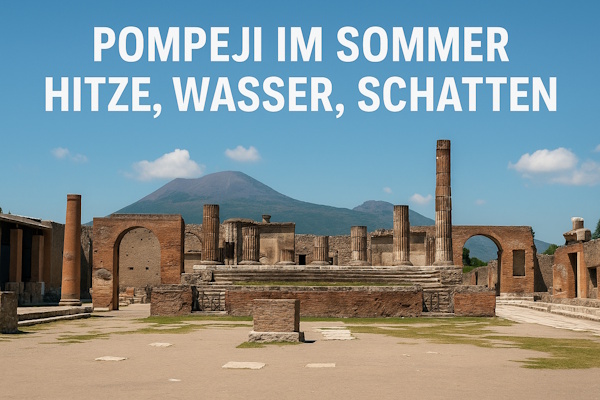 Pompeji im Sommer bei Hitze