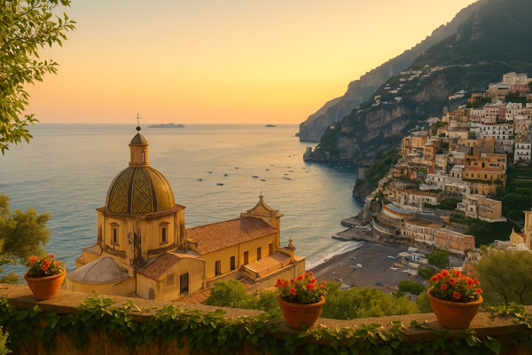 Amalfiküste bei warmem Frühlingswetter