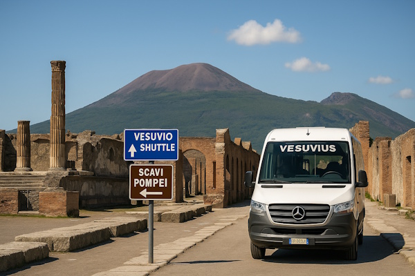 Shuttle-Bus zum Gipfel des Vesuv vom Parkplatz