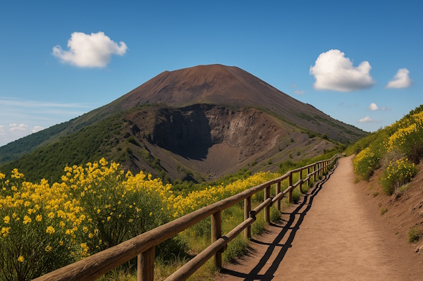 Ein Wanderweg auf dem Vesuv