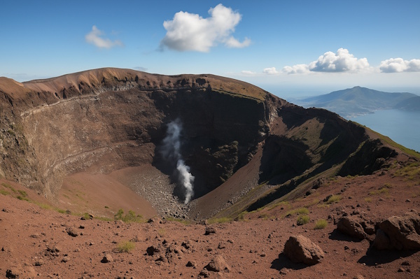Derf Vesuv mit Krater von innen