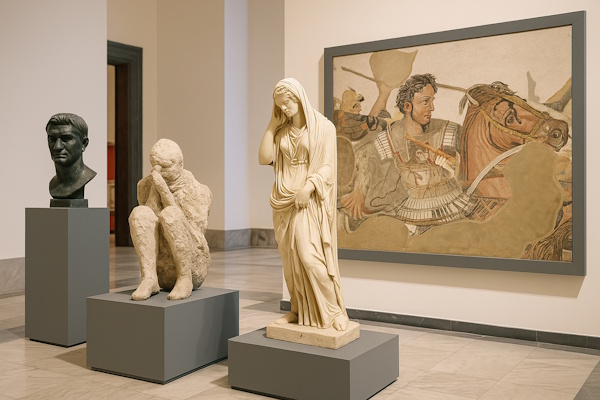 Museum Neapel - Skulpturen und Bilder aus Pompeji